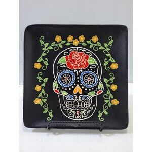 InHomestylez SD Calvin Sugar Skull Plate  10.5" New